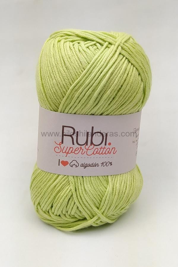 Madeja de algodón 100% de Lanas Rubí mod. Super Cotton. Lanas e hilos orgánicos. Moda sostenible. Crochet y ganchillo online
