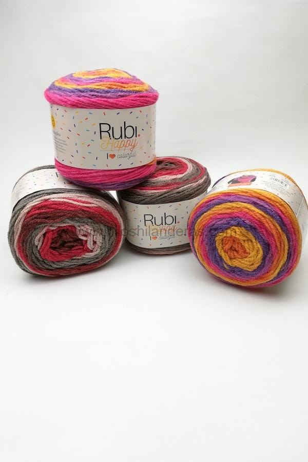 Madeja de lana de 150 gr de Rubí Lanas mod. Rubí Happy. Lanas e hilos orgánicos. Crochet ecologico. Haz tu compra online. Te lo enviamos a tu casa