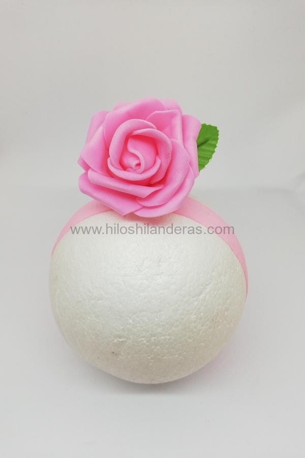 Flor de flamenca para bebé con diadema suave, aprox. 7 cm de diámetro. Colores rosa, blanco, rojo. Moda flamenca infantil. Mercería Hilos en Sevilla