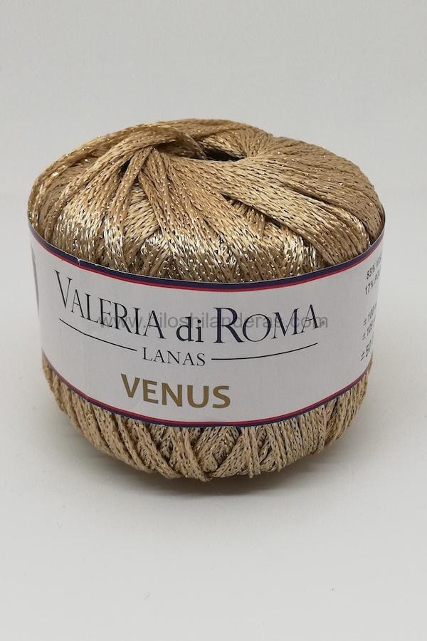 Madeja de hilo lúrex de Valeria di Roma 50gr 4-5mm grosor mod Venus color plata o dorado