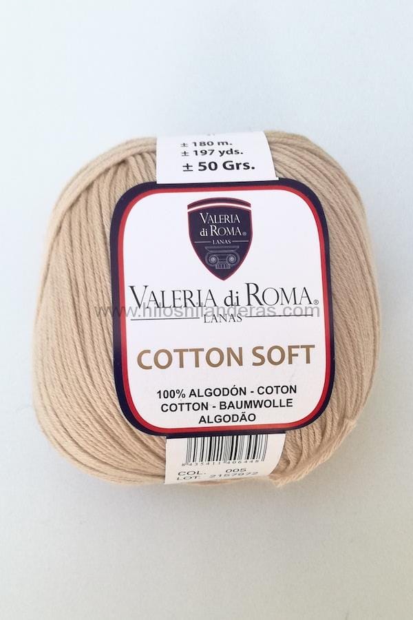 Ovillo de algodón 100% de Valeria di Roma 50g mod. Cotton Soft