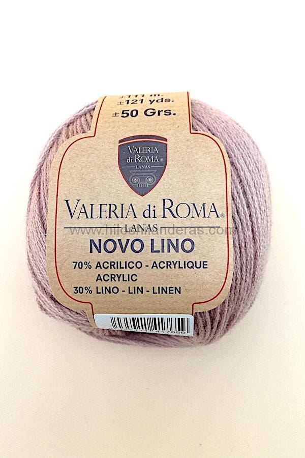 Ovillo de lino de Valeria di Roma 50 gr (110 metros) mod. Novolino. Para agujas de tricotar de 3 - 4 mm y de crochet de 3 - 3,5 mm
