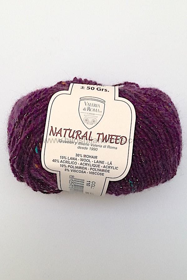 Madeja de lana y mohair Valeria di Roma 50 gr 3,5 - 4 mm mod. Natural Tweed