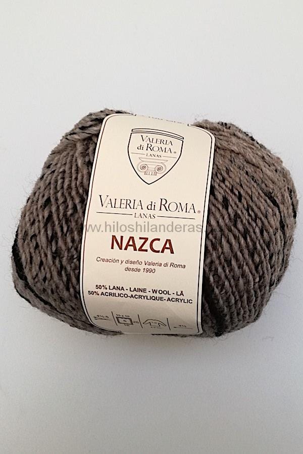 Madeja de lana jaspeada Valeria di Roma 100gr, grosor 4,5-5mm mod. Nazca
