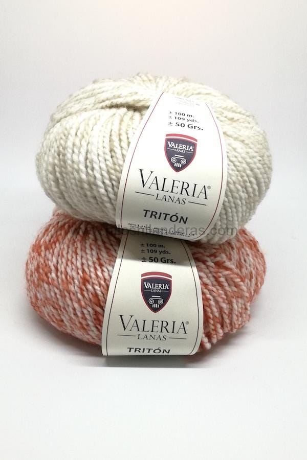 Madeja de lana jaspeada Valeria di Roma 50 gr. 4-5 mm. mod. Tritón