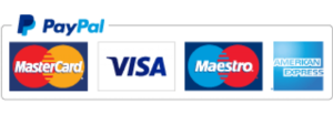 Pago con Paypal. Tarjeta de crédito débito VISA MasterCard, American Express