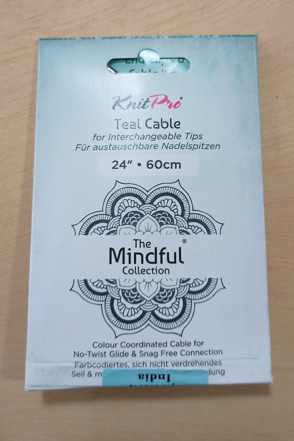 KnitPro Teal Cable intercambiable Mindful para agujas circulares. Mercería online en Bormujos. Tienda de hilos y lanas. Amigurumis