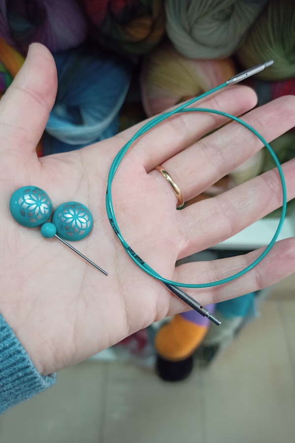 KnitPro Teal Cable intercambiable Mindful para agujas circulares. Mercería online en Bormujos. Tienda de hilos y lanas. Amigurumis